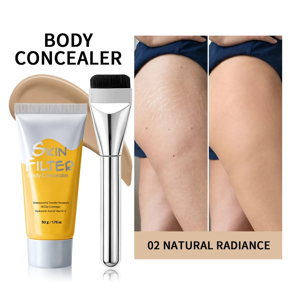 50ml Body Concealer Full Coverage Tattoo Cover Up Waterproof Hyaluronic Acid Hydrating Cover Scars Spots Veins Birthmarks Makeup HIP