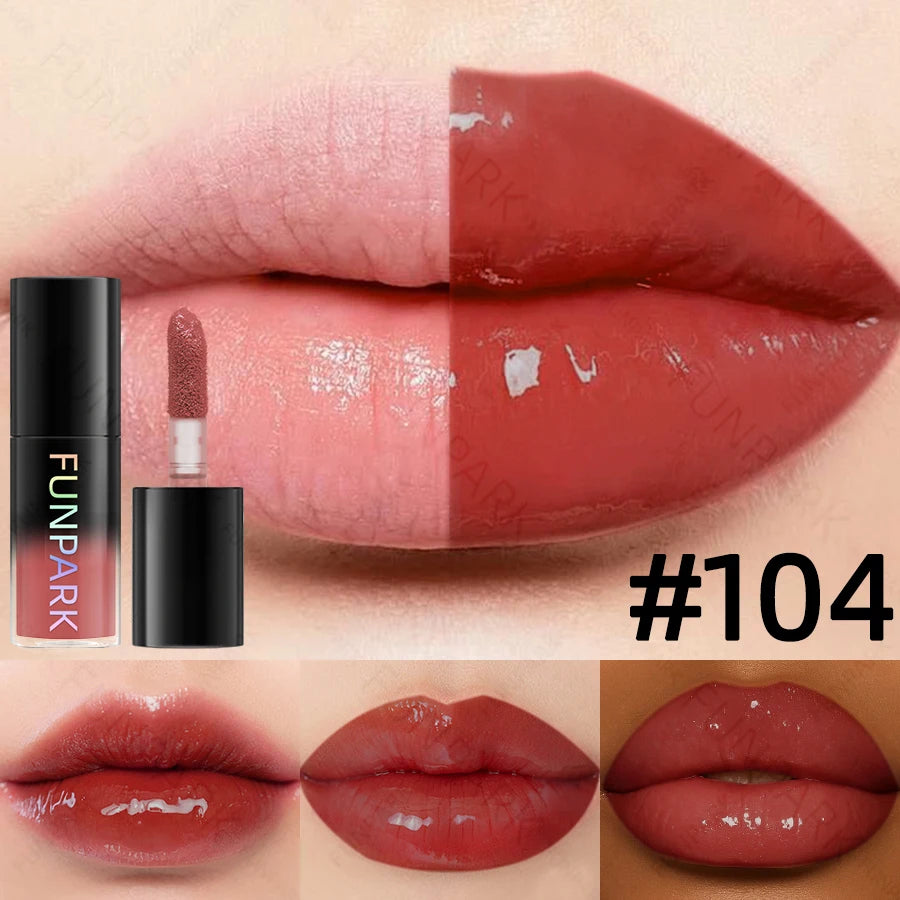 1PC Moisturizing Lip Gloss 15 Color Lip Blam Lip Oil for Lips Long Lasting Liquid Pink Red Makeup Gifts Lip Glaze High Pigment HIP 104
