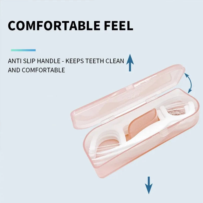 RUZOFO Dental Floss Picks 10-Pack – Portable Daily Oral Care Dental Floss Picks HIP
