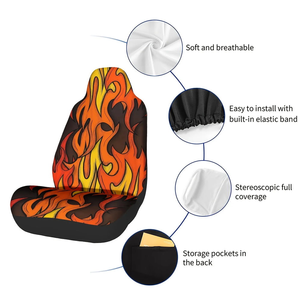 Flaming Dance Car Seat Cover – Wear-Resistant & Easy Clean Car Seat Cover HIP