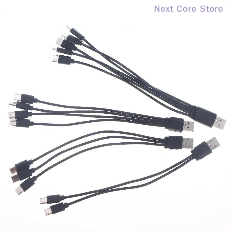 USB to Type-C Multi-Port Splitter Charging Cable 2/3/4/5 Port USB Charging Splitter HIP