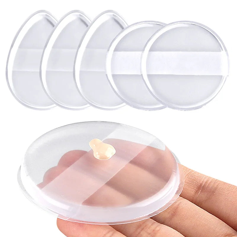 Soft Silicone Gel Powder Puff Sponge For Cosmetic Face Foundation BB Cream No Powder Eating Powder Cosmetic Puff Makeup Tools HIP