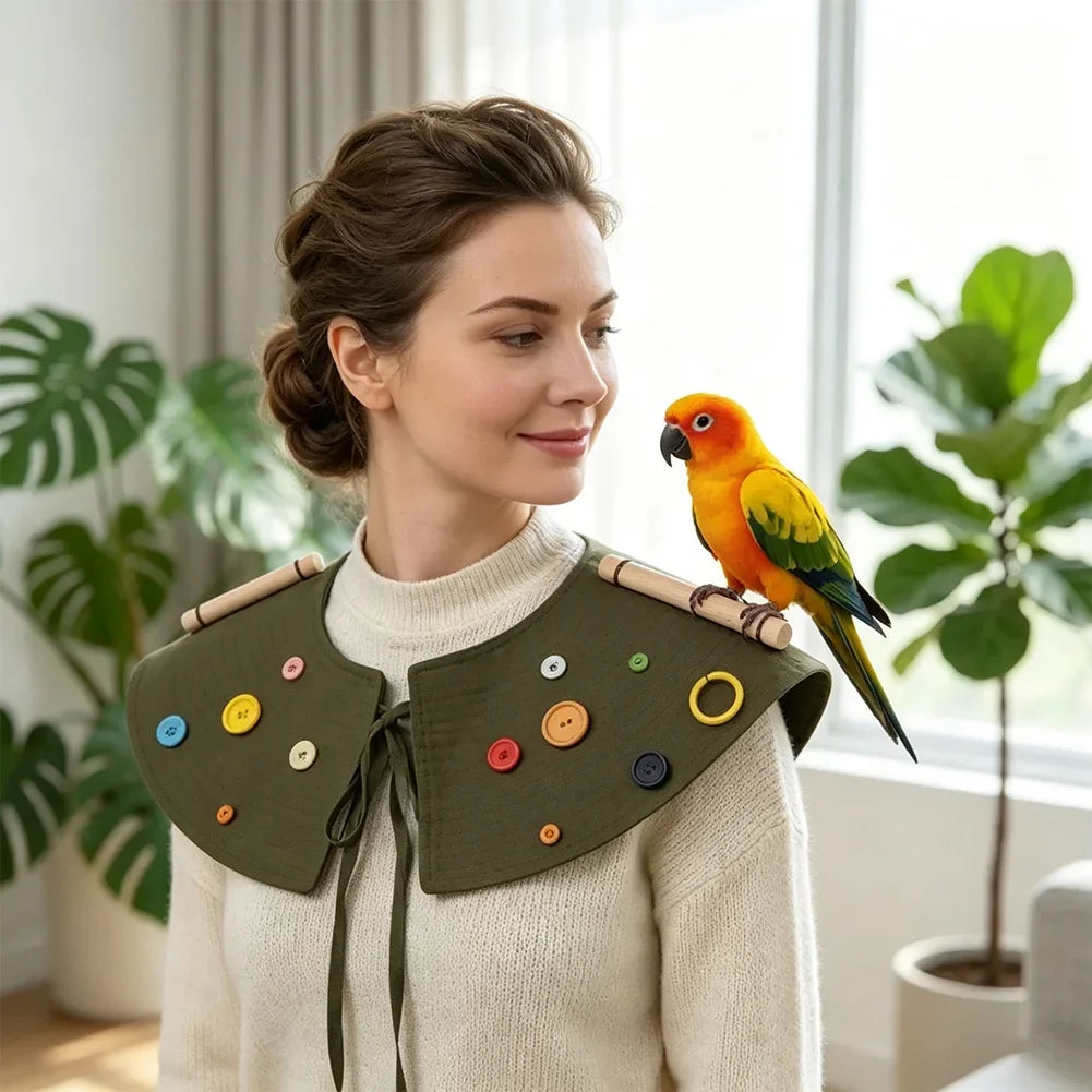 Anti Bite Shoulder Parrot Training Shawl with Button Parrot Training Shoulder Protector Suitable for Parrot Training Protection HIP