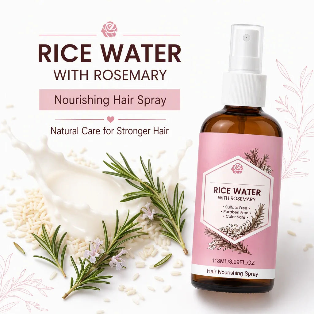 Rosemary Oil Hair Spray – Nourish, Shine & Frizz Control Leave-In Hair Mist HIP