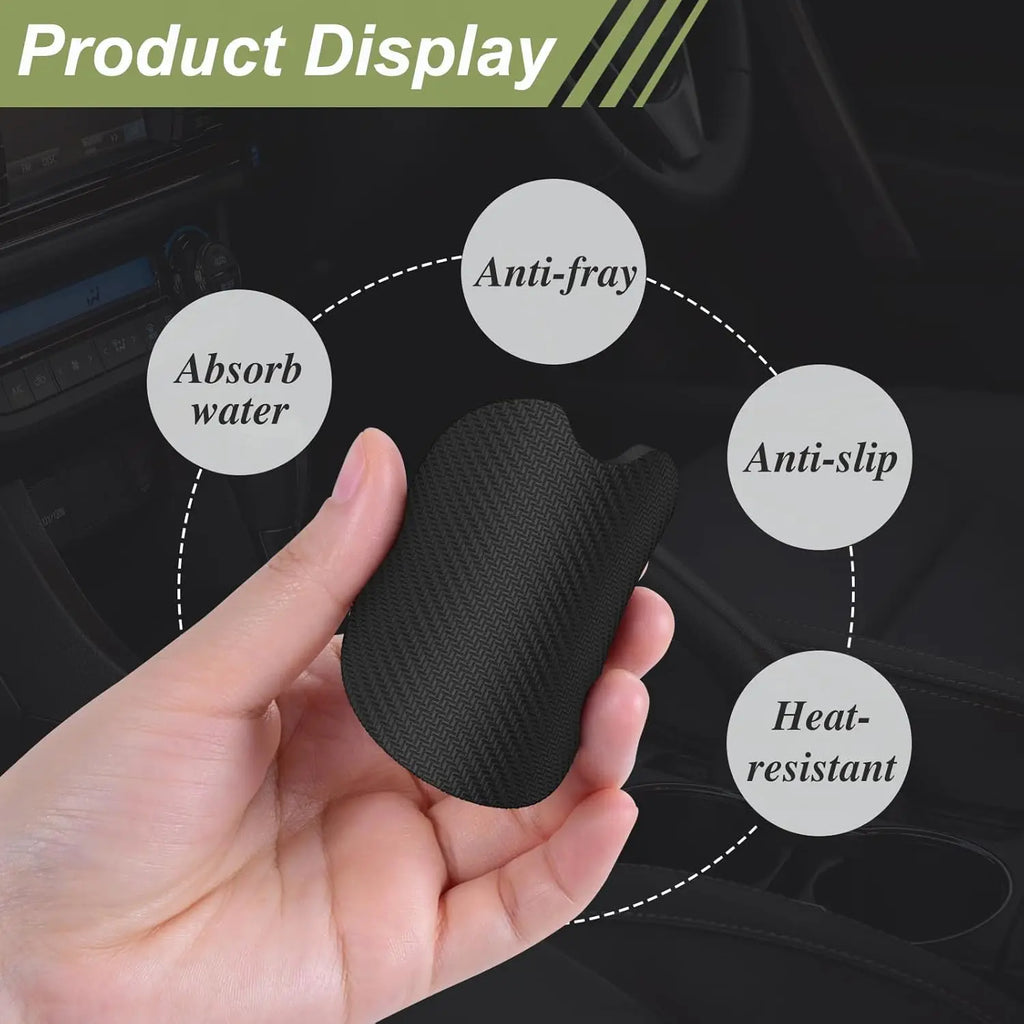 Car Cup Holder Coasters 2-Pack – Anti-Slip Rubber Insert Mat Car Cup Holder Coaster HIP