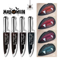 Lip Stain Kiss of Death Bloody Gothic Matte Long Lasting Waterproof Change of Black Vampire Halloween Cosplay Makeup HIP 4 Colors