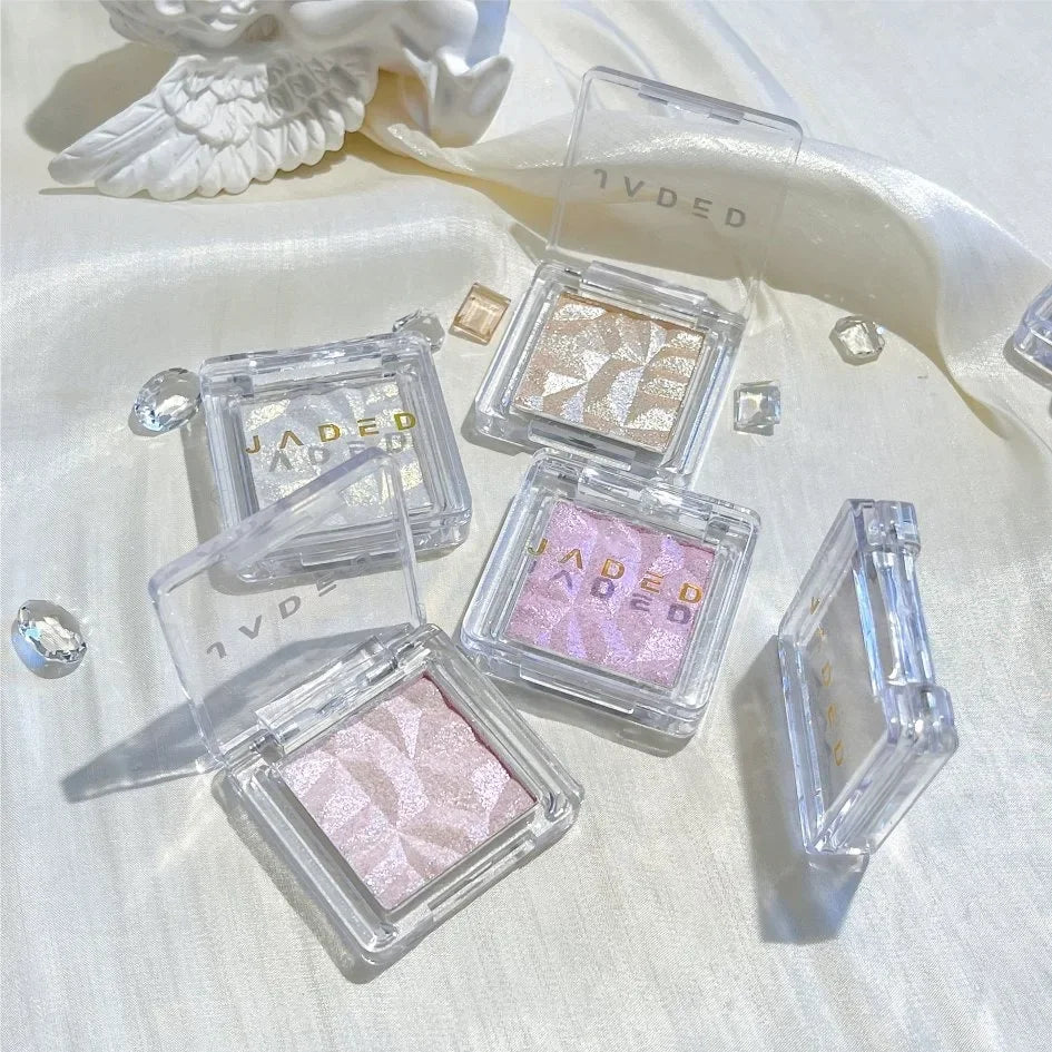 Highlighter Eyeshadow Palette Monochrome Diamond Sparkling Fine Shimmer Sequin Pearly Chameleon 3D Eye Shadow Pigment Contour HIP