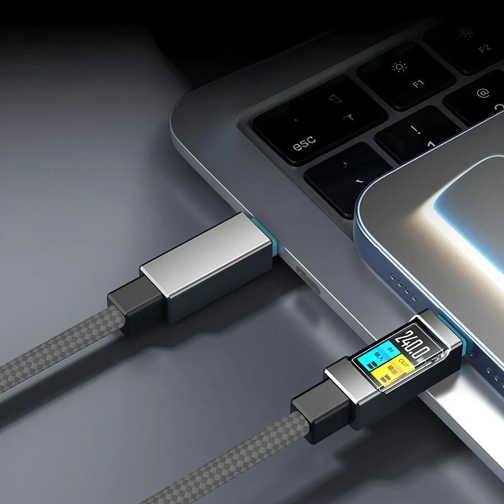 BESY 240W PD3.1 USB-C to USB-C Fast Charging Braided Cable USB-C Charging Cable HIP