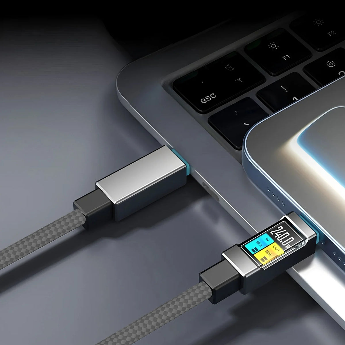 BESY 240W PD3.1 USB-C to USB-C Fast Charging Braided Cable USB-C Charging Cable HIP