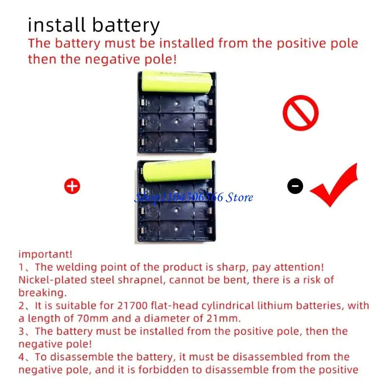 21700 Battery Holder Box Set – 1/2/3/4 Slot ABS Plastic Case Battery Holder Box HIP