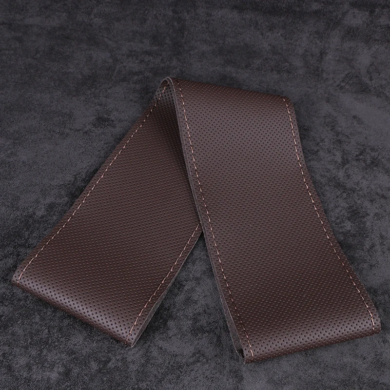 Microfiber Leather Steering Wheel Cover 38cm – Anti-Slip Steering Wheel Cover HIP Coffee