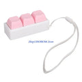 3-Key Mechanical Keyboard Click Toy & Keycap Tester + LED Keyboard Fidget Toy HIP Pink CN