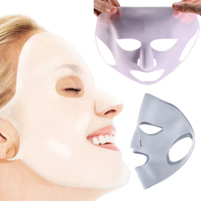 Silicone Face Mask Reusable Moisturizing Lifting Firming Anti Wrinkle V Shape Face Firming Gel Sheet Mask Ear Fixed Skin Care HIP