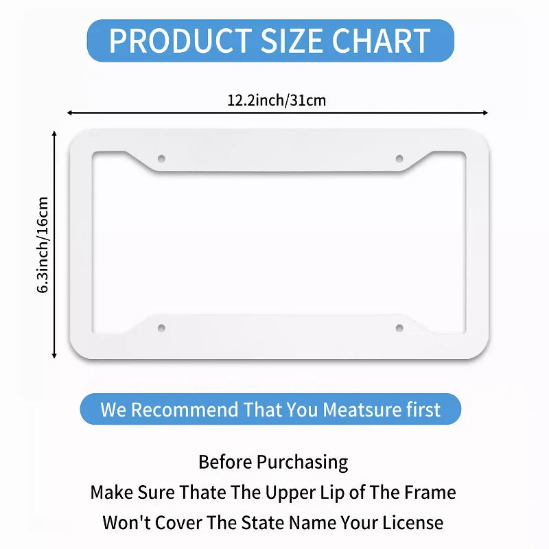 Halloween 2-Pack Aluminum License Plate Frames | 4-Hole Universal License Plate Frame HIP