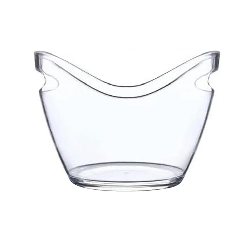 Large Capacity Ice Bucket Transparent Plastic Champagne Wine Bucket With Handle Portable Beer Ice Tub For KTV Bar Party Supply HIP A