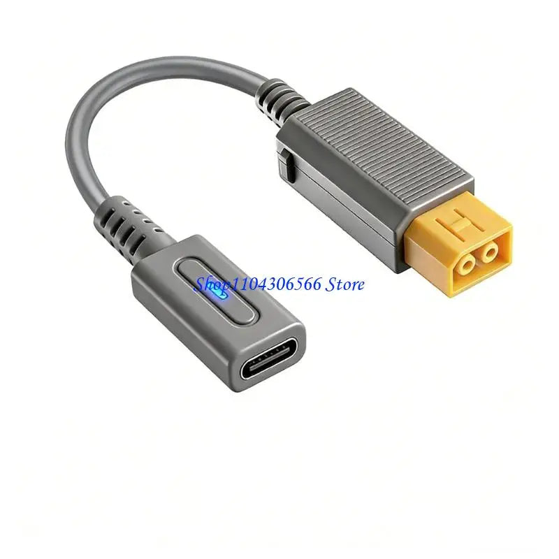 12cm Type-C to WiiU Power Cable with Blue LED | Compact Gaming Power Cable HIP