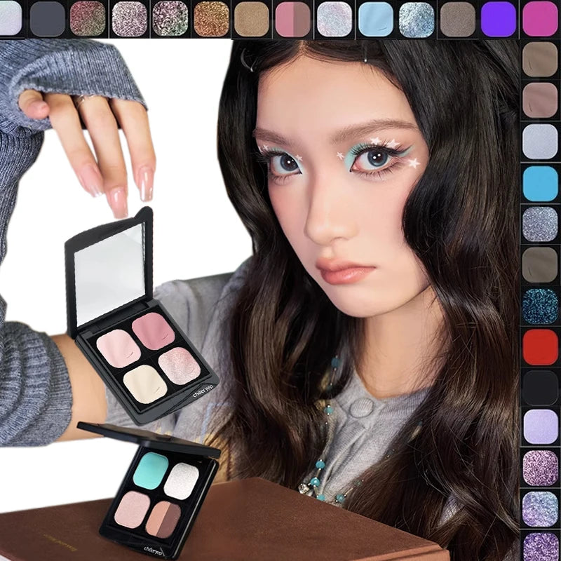DIY Monochrome Eyeshadow Palette – Matte & Shimmer Shades Eyeshadow Palette HIP