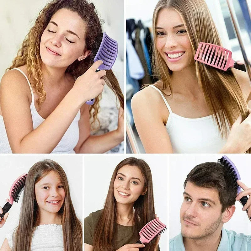 Nylon Bristle Detangling Hair Brush & Scalp Massage Comb Detangling Hair Brush HIP