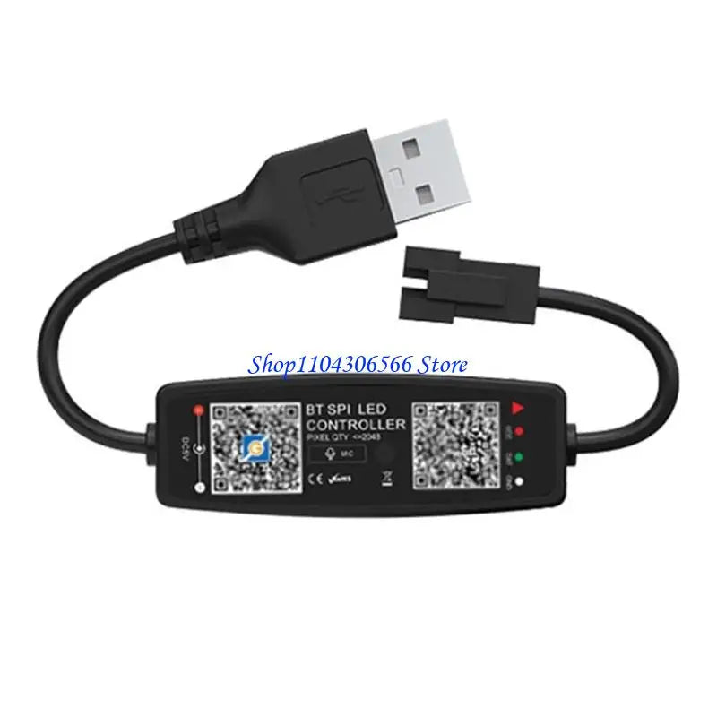 RGBIC LED Strip Controller – Bluetooth, Timer & Music Sync LED Strip Controller HIP 02DD8NB302768-M-A CN