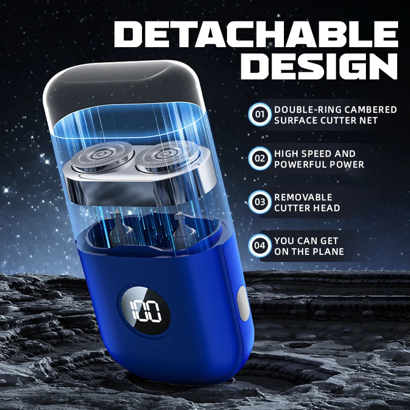 Men's Mini Twin-Blade Electric Shaver – USB Rechargeable Electric Shaver HIP
