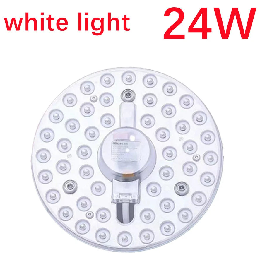LDHLM LED Ring Panel Circle Light 12W–36W AC220V Tricolor LED Ceiling Panel Light HIP 24W Cold White