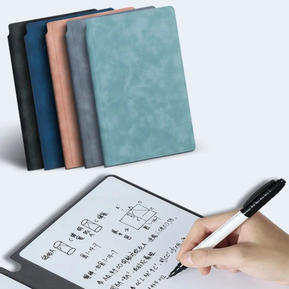 Reusable A5 Whiteboard Notebook with Pen & Eraser Cloth Reusable Whiteboard Notebook HIP
