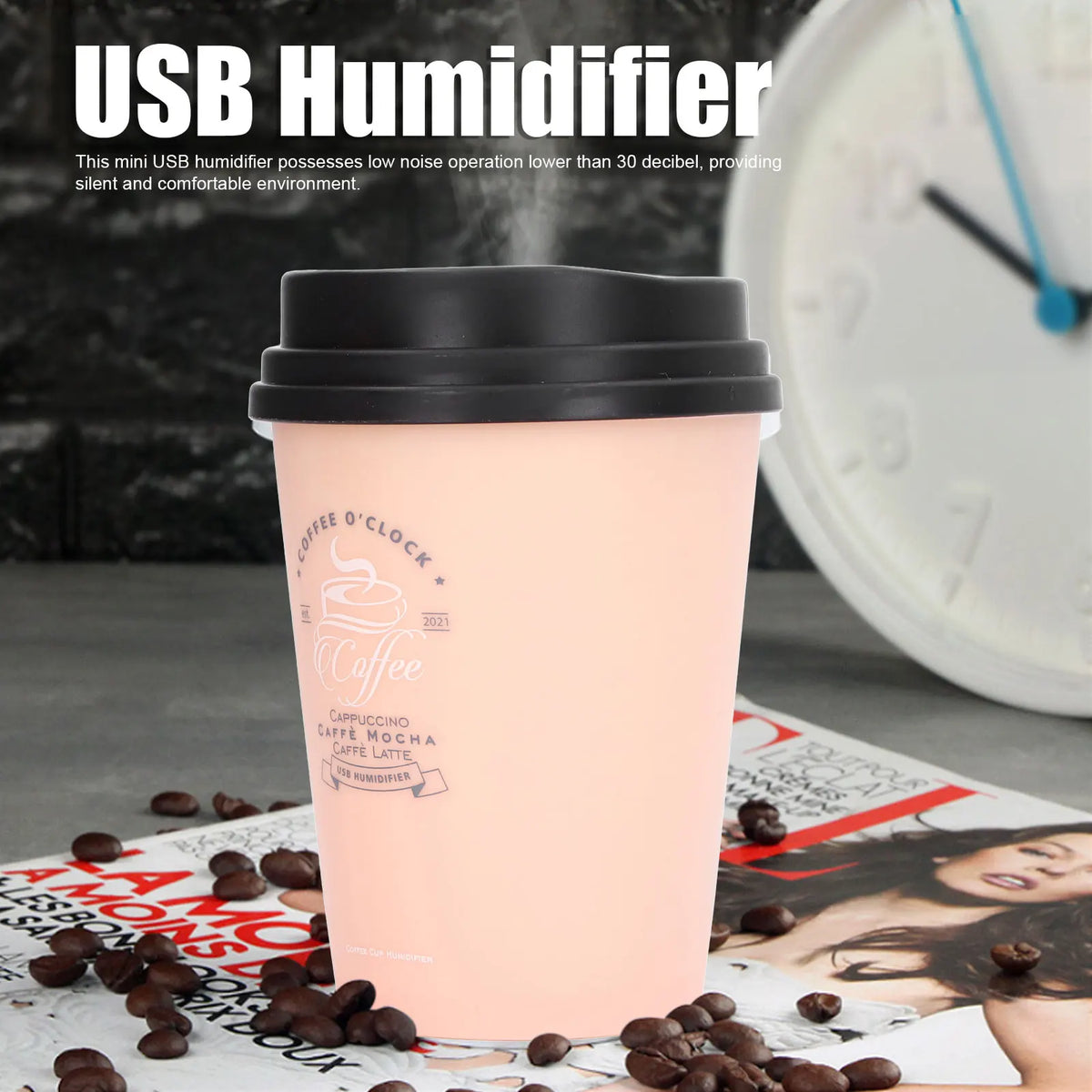 Mini Humidifier Auto Off Portable Size Highly Small Humidifier Light Weight 300ml Capacity for Home for Car for Office HIP