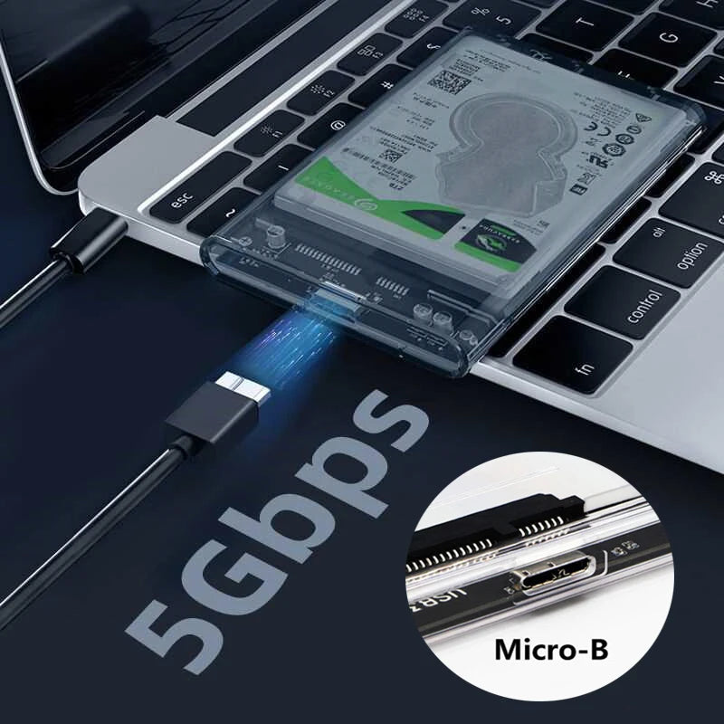 USB 3.0 Type-C 2.5" Hard Drive Enclosure – Up to 4TB Hard Drive Enclosure HIP
