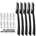 RUZOFO Eyebrow Razor & Dermaplaning Face Shaver Set 1-5 Pcs Eyebrow Razor Set HIP C803-5knife 10 blade