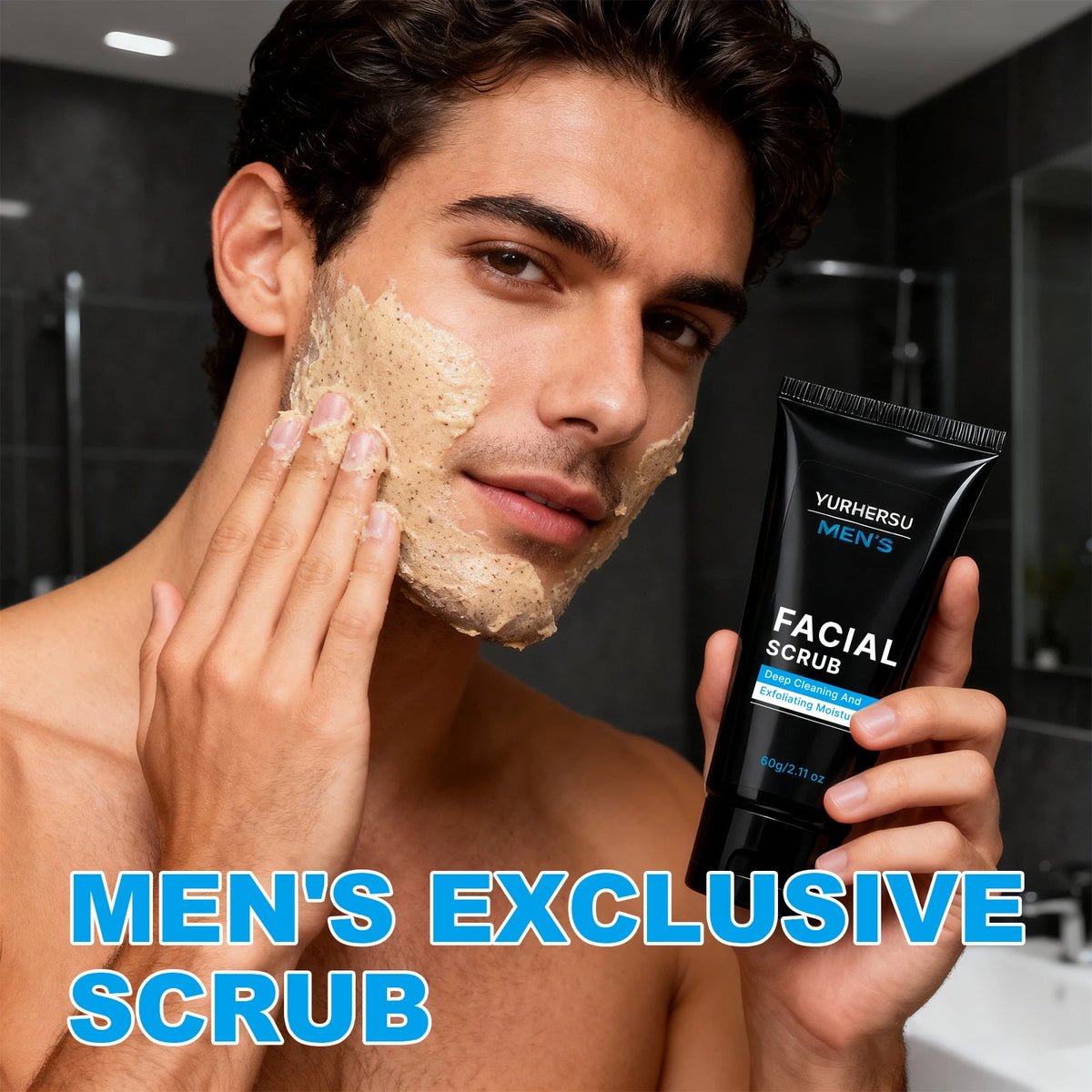 Men's Oil Control Exfoliating Face Scrub – Deep Pore Cleanse Men's Face Scrub HIP