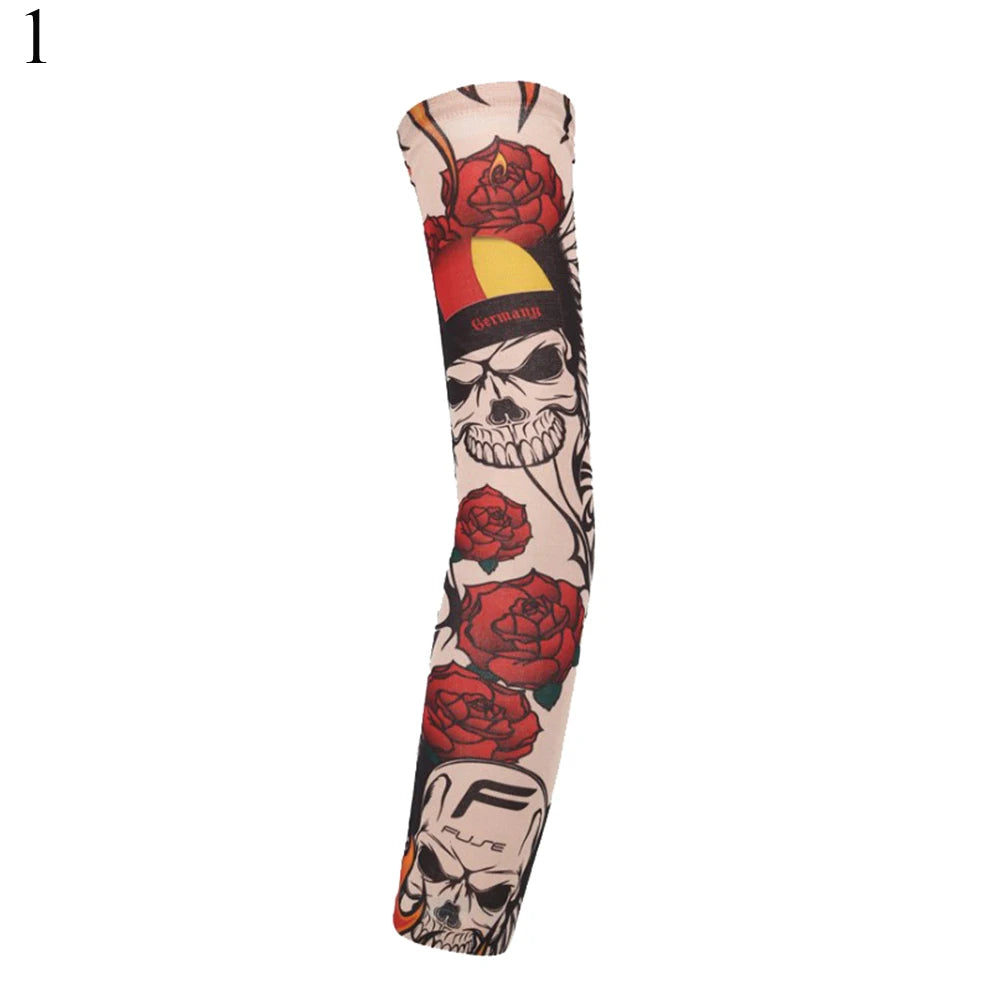 Flower Tattoo Arm Sleeves – UV Sun Protection, Men & Women UV Arm Sleeve HIP 1