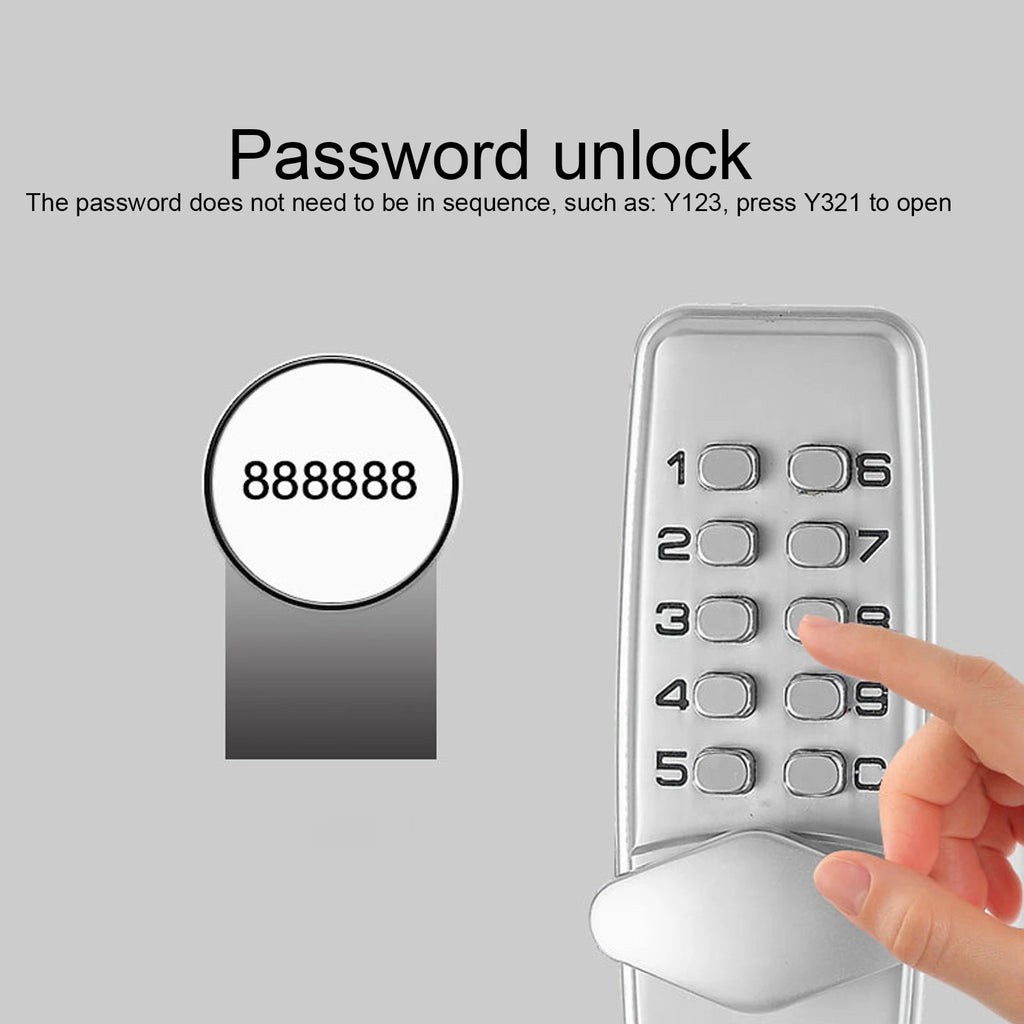 Mechanical Password Lock Waterproof Fireproof Zinc Alloy Intelligent Keyless Coded Lock Set for Home Office HIP