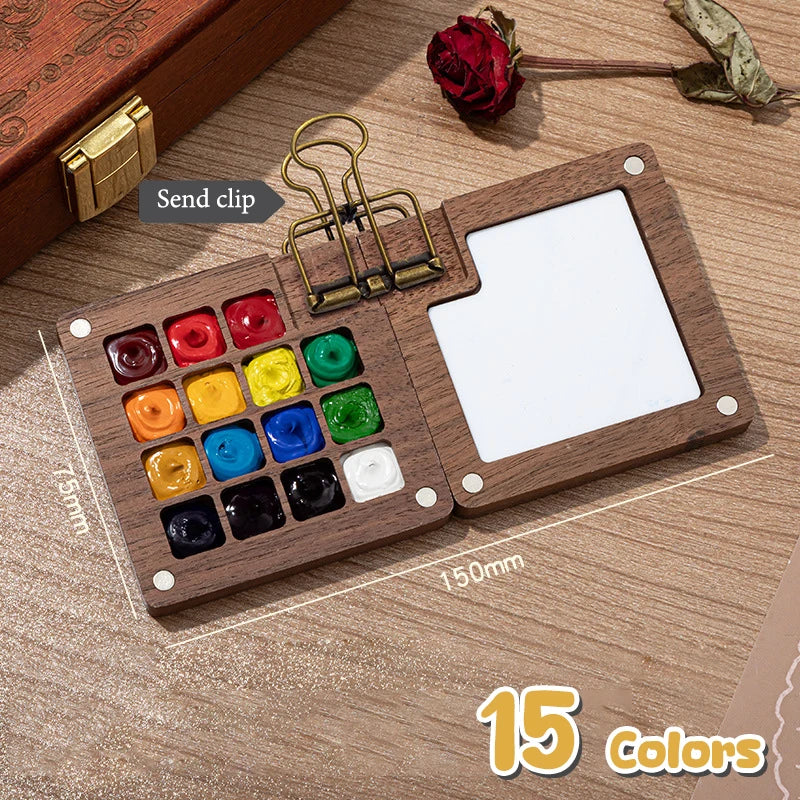 Mini Travel Watercolor Paint Palette Set – Pocket Artist Kit Watercolor Paint Palette HIP A4