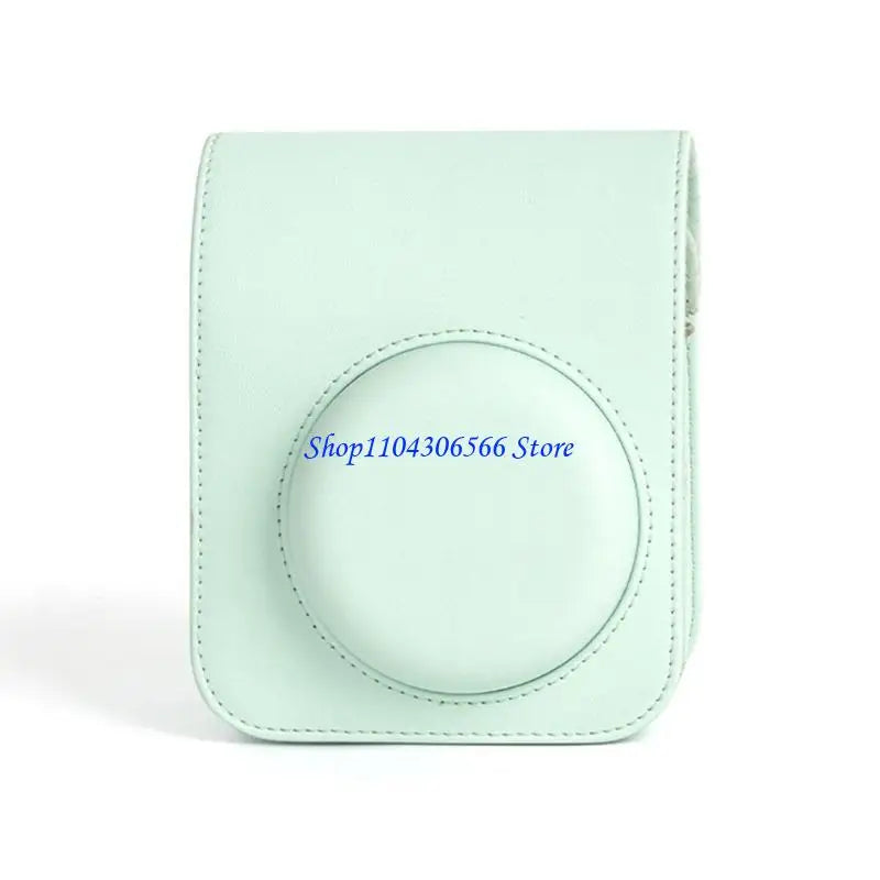 PU Leather Case for Instax Mini 12 with Shoulder Strap Camera Case Bag HIP Mint Green CN