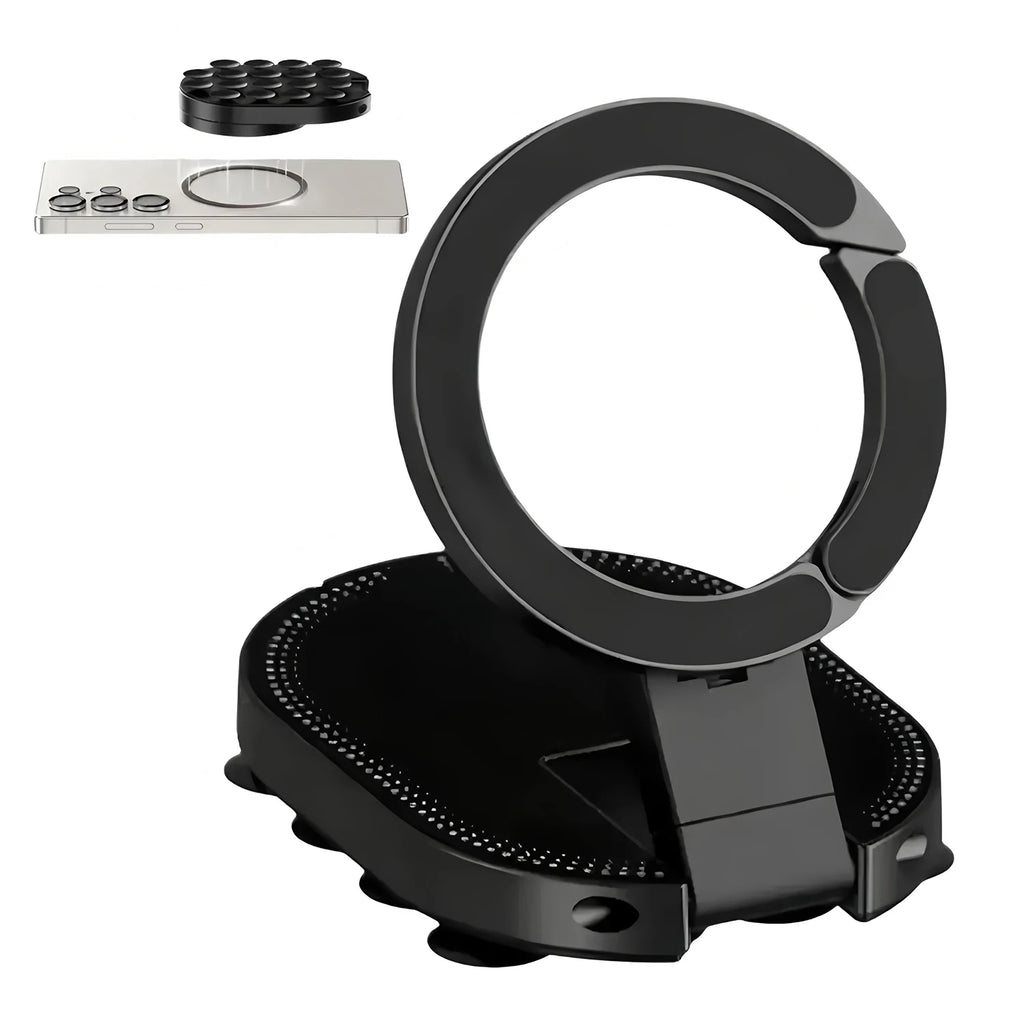 Magnetic Suction Cup Phone Holder – Desktop & Wall Mount Phone Mount Holder HIP 1pc Black