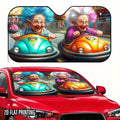 Foldable 2D Colorful Print Car Sunshade with 4 Suction Cups Car Windshield Sunshade HIP M