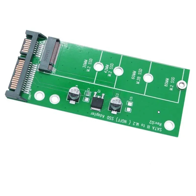 M.2 NGFF to SATA3 Adapter Card – 6 Gbps SSD Converter SSD Adapter Card HIP Green