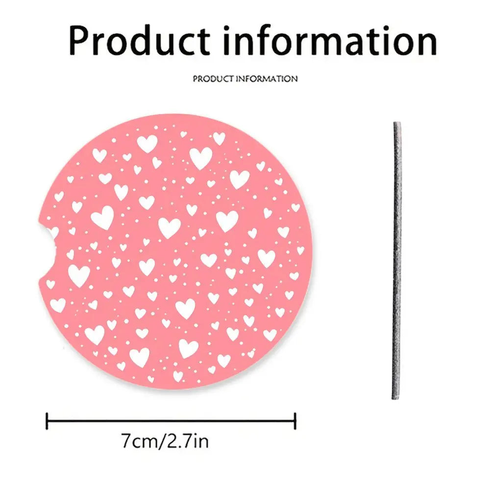 2pcs Acrylic Love Heart Coasters – Waterproof & Heat-Insulated Acrylic Coaster Set HIP