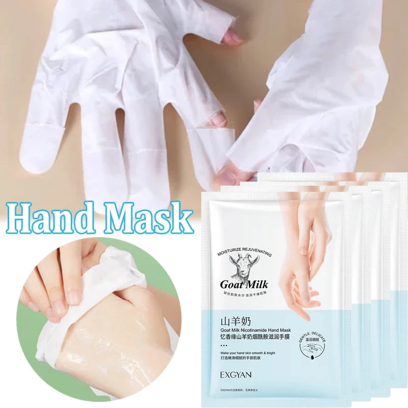 5 Pairs Goat Milk Hand Mask – Moisturizing & Exfoliating Hand Mask Treatment HIP Default Title