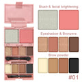 SAM SUGAR 10-Color Eyeshadow Blush Highlighter Contour Palette Eyeshadow Palette HIP 01