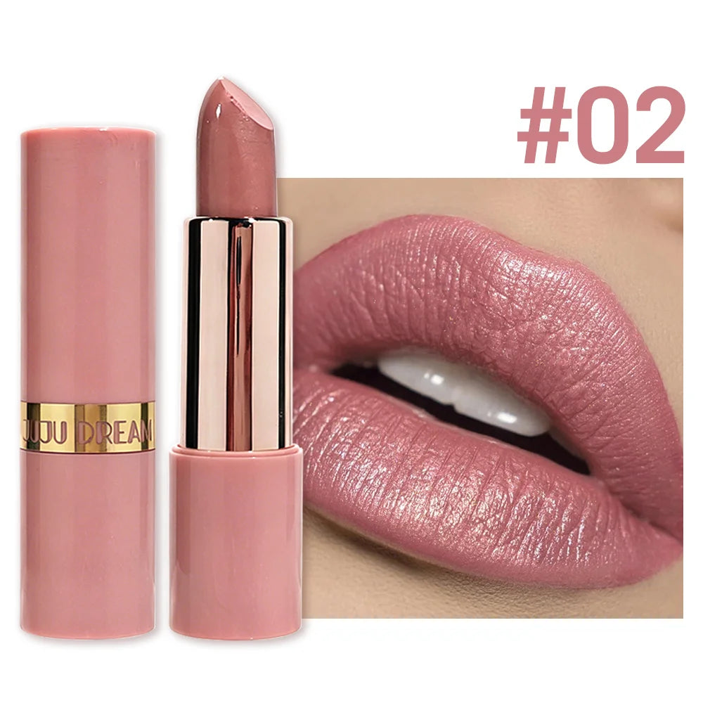 JUJU Dream Shimmer Glitter Lipstick – Metallic Matte & Waterproof Shimmer Glitter Lipstick HIP 1 piece