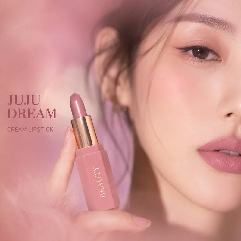 JUJU Dream Matte Velvet Lipstick – Nude Pink, Waterproof Matte Velvet Lipstick HIP
