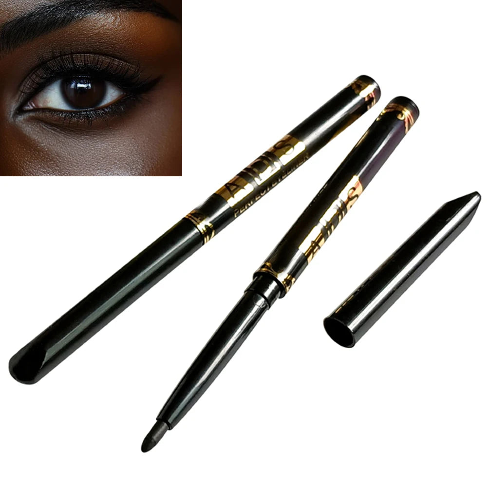 2Pcs Waterproof Black Brown Eyeliner Pencils-Smudge-Proof, Long-Lasting &Beginner-Friendly Smooth High Pigmented Punk Eye Makeup HIP