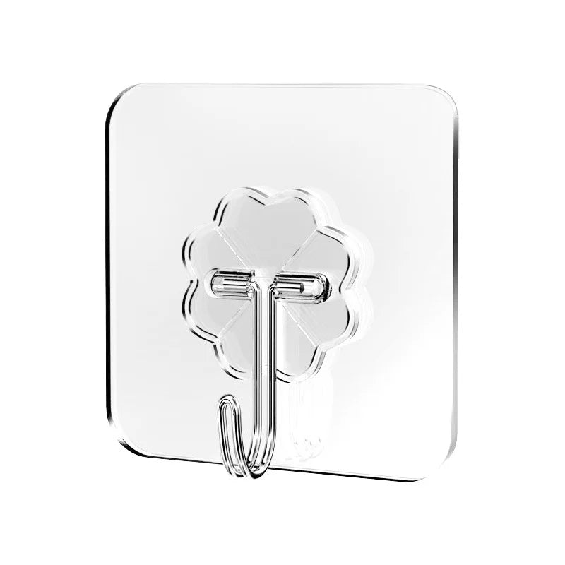 Transparent Self-Adhesive Wall Hooks – No-Drill Strong Hold Adhesive Wall Hooks HIP