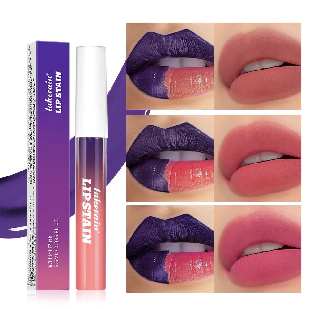 Peel Off Lip Stain Long Lasting Waterproof Reveal Lip Tint Transfer Proof Pink Red Non-stick Cup Lip Stain Makeup Cosmetics HIP 3Colos1set