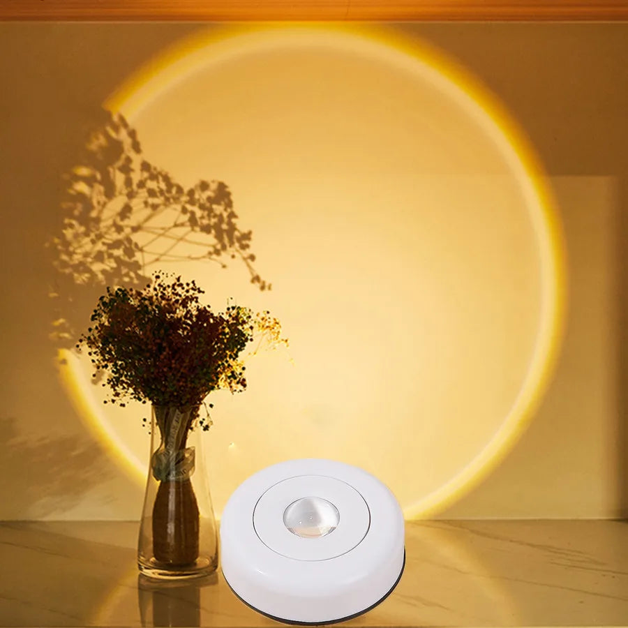 Touch LED Sunset Cabinet Light – Battery Stick-On Night Lamp LED Night Light HIP Warm Projector