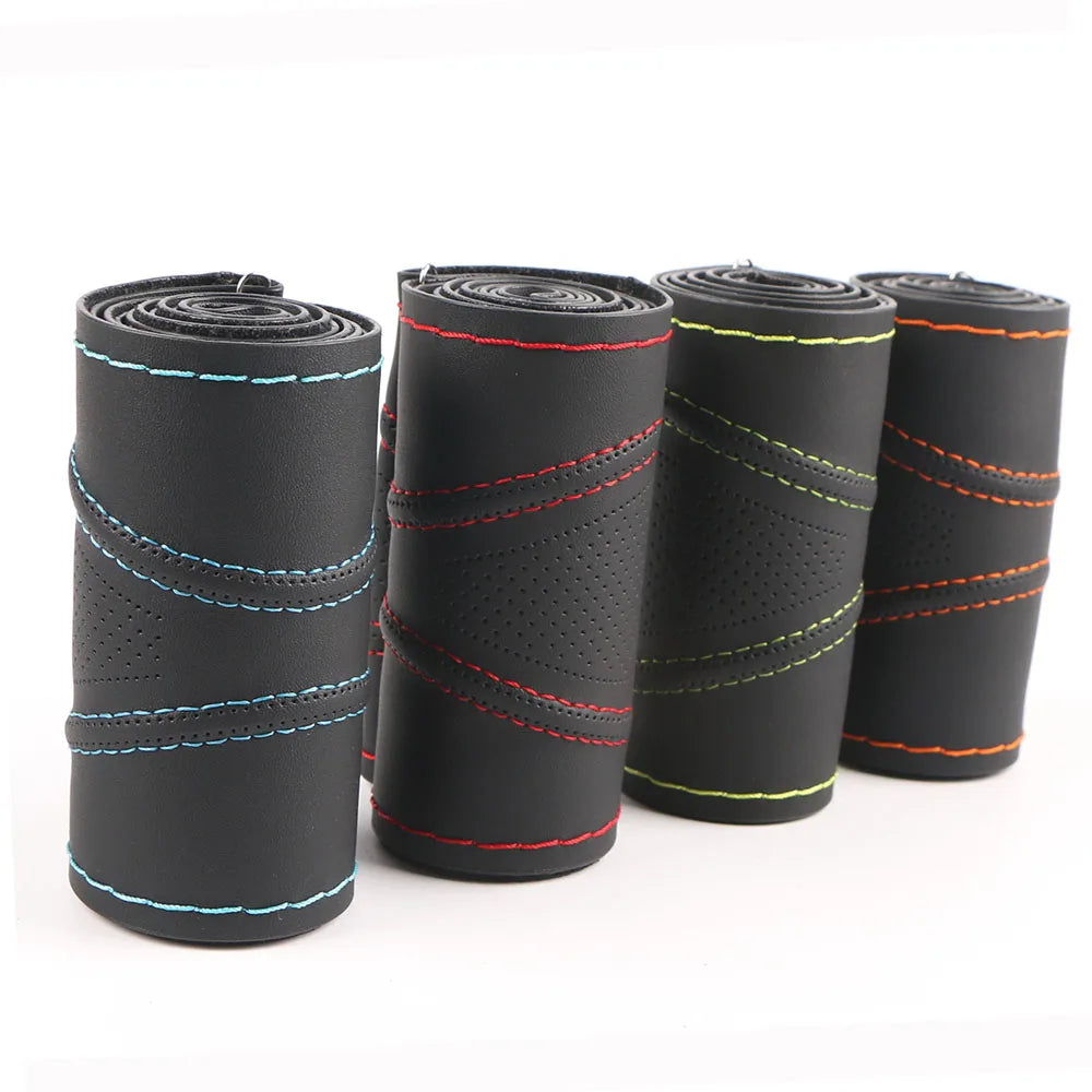 Universal 38cm Anti-Slip Microfiber Steering Wheel Cover Steering Wheel Cover HIP
