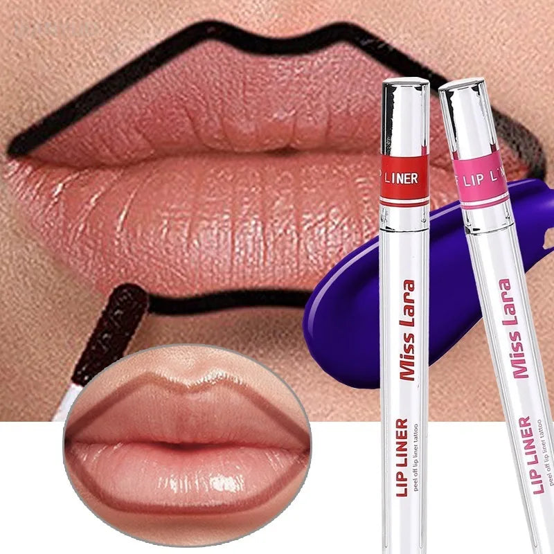 Waterproof Peel Off Lip Liner Pencil Long Lasting Lip Contour Makeup Pencil Transfer Resistant Smooth Lip Definer Daily Cosmetic HIP