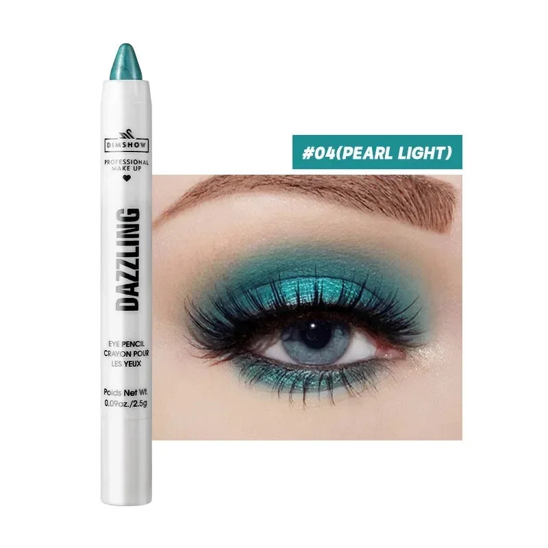 12 Colors Pearlescent Eyeshadow Pencil Waterproof Long Lasting Glitter Shimmer Eye Shadow Pen Eyeliner Stick Eyes Makeup Tools HIP 04