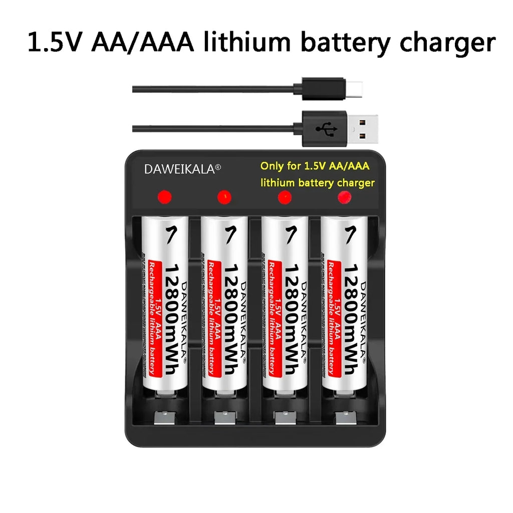 DAWEIKALA AA AAA 1.5V Rechargeable Lithium Batteries Rechargeable Batteries HIP